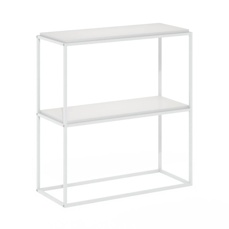Furinno Moretti Modern Lifestyle Wide Stackable Shelf, 2-Tier, Columbia Walnut