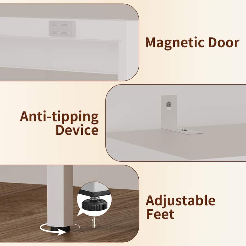 5-Tier Tempered Glass Curio Display Cabinet with Adjustable Shelves and 13 Color Lights - 66.9"H x 27.6"W x 13.8"D