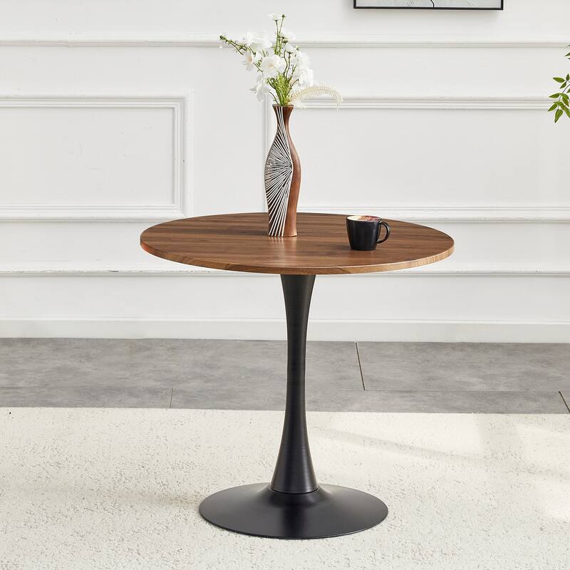 Kitchen Table with Thickened Tabletop, Round Tulip Dining Table, Bistro Table Circle Table Coffee Table