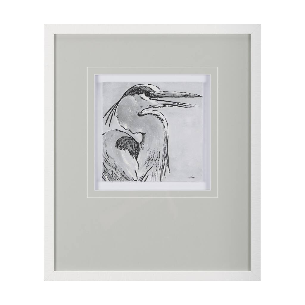 Bird Portrait Sketch I Framed Art Print