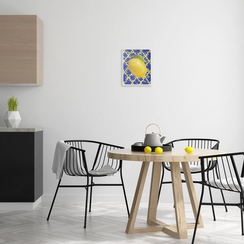 Stupell Bold Lemon over Blue Framed Giclee Art Design By Matthew Piotrowicz