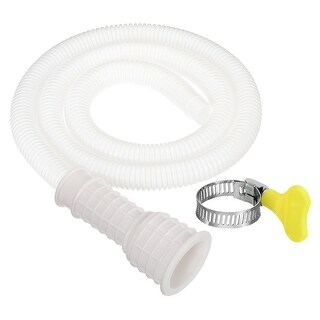 5ft 16-25mm Universal Air Conditioner Drain Hose with Clamp, White ...