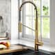 Kraus Oletto Commercial 2-Function Pulldown Kitchen Faucet - KPF-2631 - 21 7/8" Height - BB - Brushed Brass