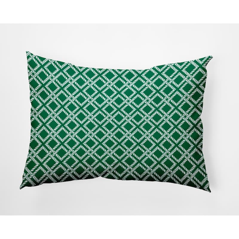 Rope Rigging Decorative Throw Pillow - 14" x 20" - True Mint
