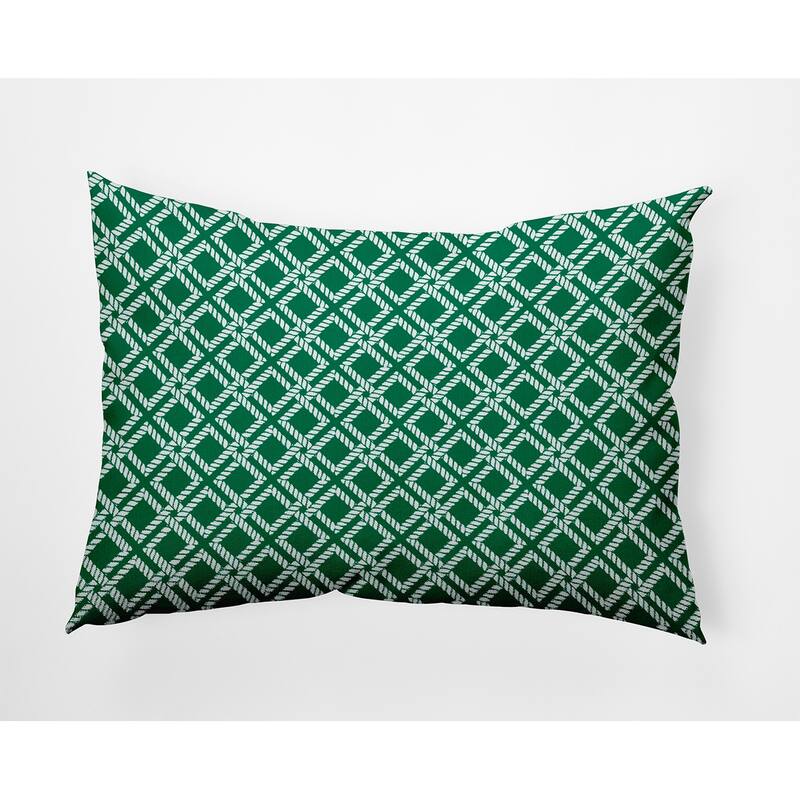 Rope Rigging Indoor/Outdoor Throw Pillow - True Mint - 14" x 20"