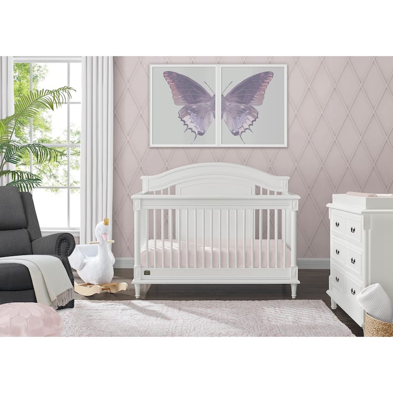 Juliette 6-in-1 Convertible Crib with Toddler Rail, Greenguard Gold Certified - White