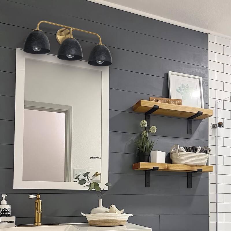 Golden Lighting 6950-BA3 MBS Shepard 3 Light 25" Wide Vanity Light