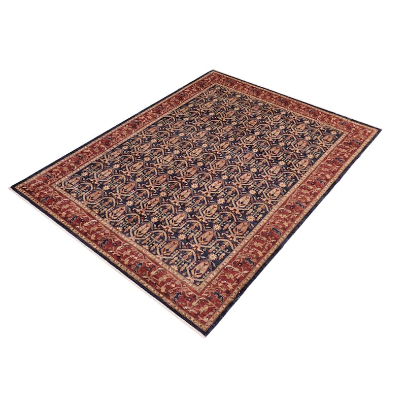 Vintage Herati Bidjar Hand Knotted Wool Rug