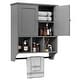 preview thumbnail 9 of 54, Futzca Bathroom Cabinet Wall Mounted, Storage Cabinet with Doors and Shelves