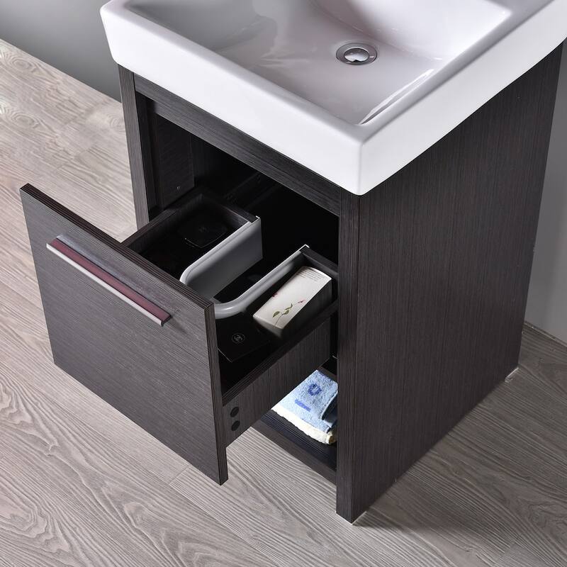 Solid Wood Bathroom Vanity with Mirror Medicine Cabinet