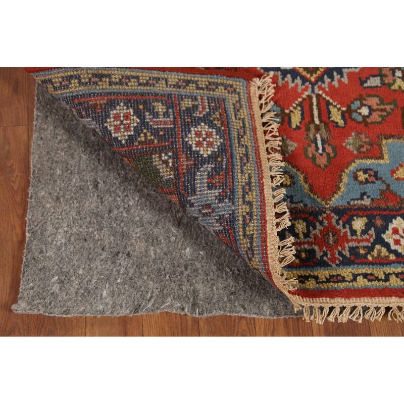 Geometric Heriz Serapi Oriental Accent Rug Handmade Wool Carpet - 3'0"x 4'10"