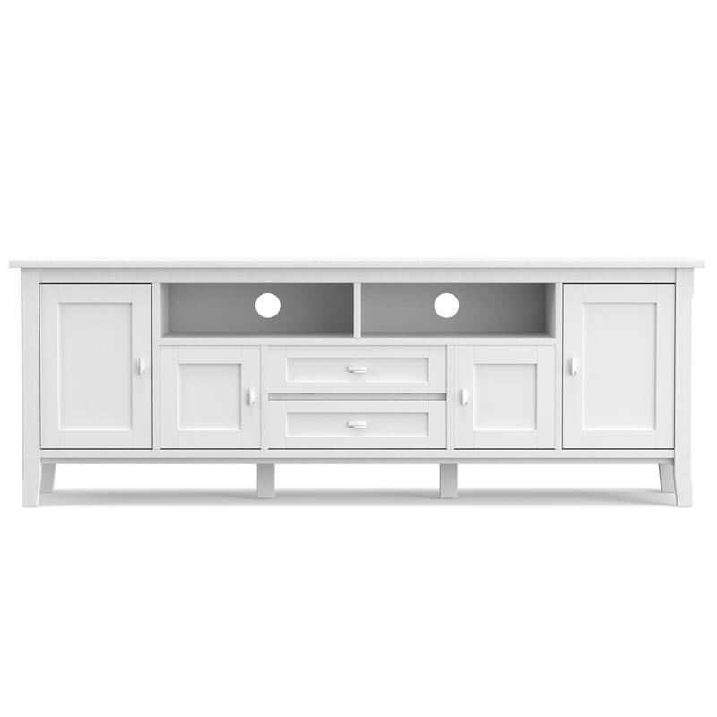 WYNDENHALL Norfolk SOLID WOOD 72 inch Wide TV Media Stand For TVs up to 80 inches - 72'' W x 17.5'' D x 26'' H