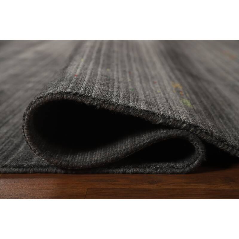 Hand Knotted Oriental 100% Wool Carpet Tribal Tribal Greys & Charcoal Gabbeh Area Rug - 10' 0'' X 8' 0''