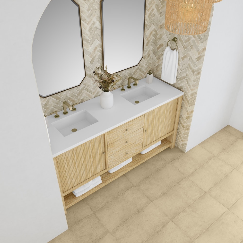 James Martin Vanities Marigot Single 72" Double Vanity, Sunwashed Oak