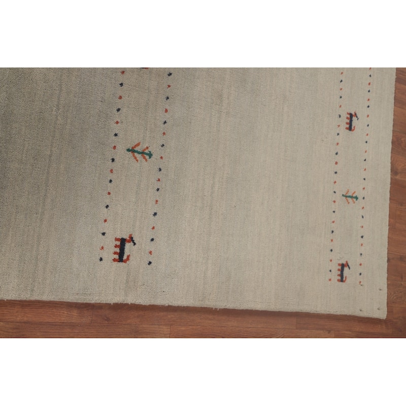 Tribal Animals Gabbeh Oriental Accent Rug Handmade Wool Carpet - 3'10"x 5'10"