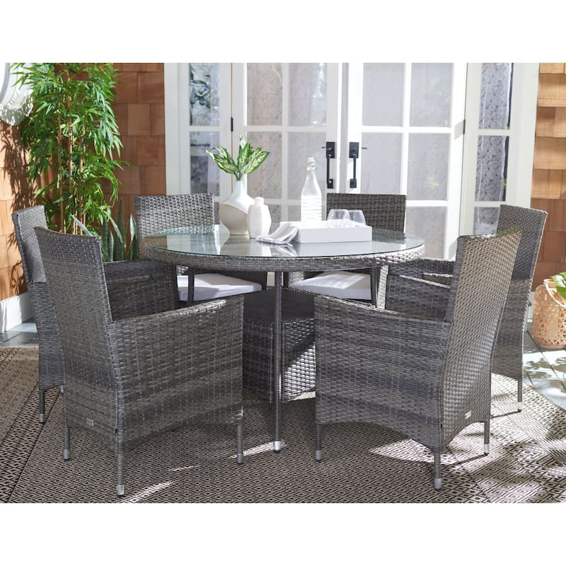 SAFAVIEH Outdoor Sambula 7-Piece Patio Dining Set - 47Wx47Dx29H