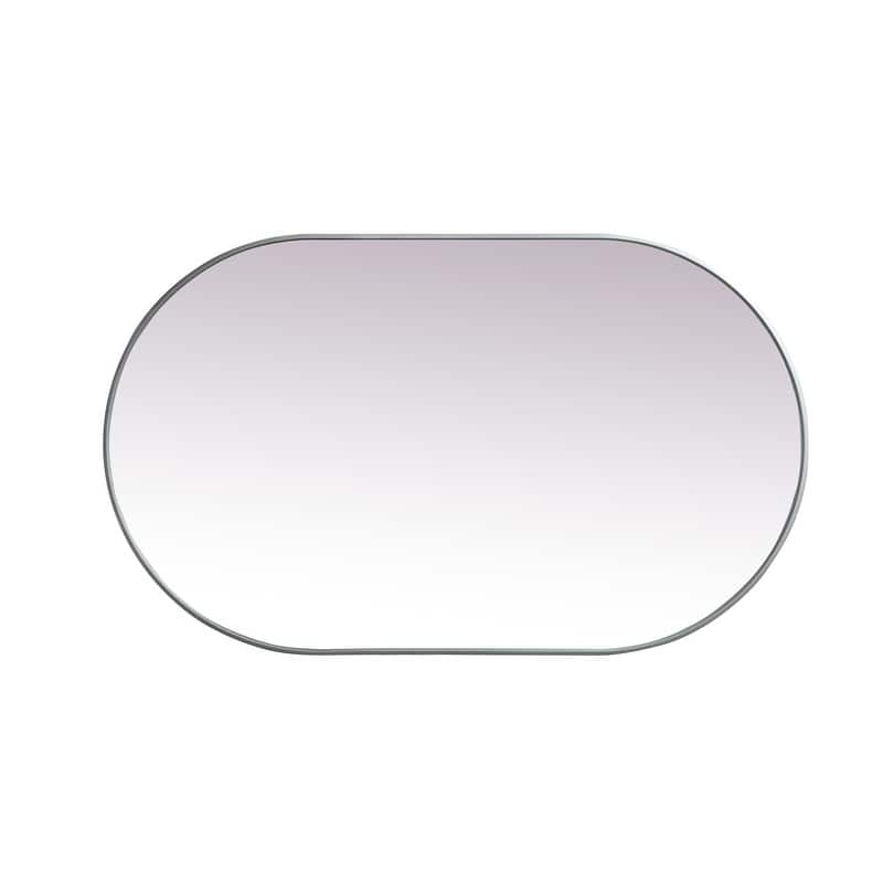 Indigo Home Metal Frame Oval Mirror 36x60 Inch