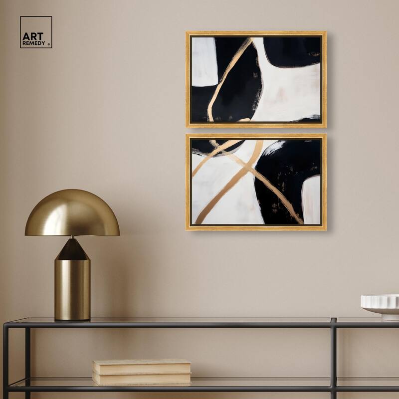 Rhythm of Contrast Canvas Set of 2 by Art Remedy