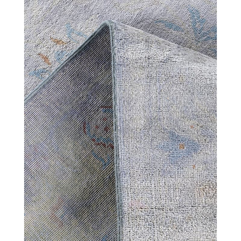 Vibrance, One-of-a-Kind Hand-Knotted Area Rug - Gray, 5' 1" x 7' 9" - 5' 1" x 7' 9"