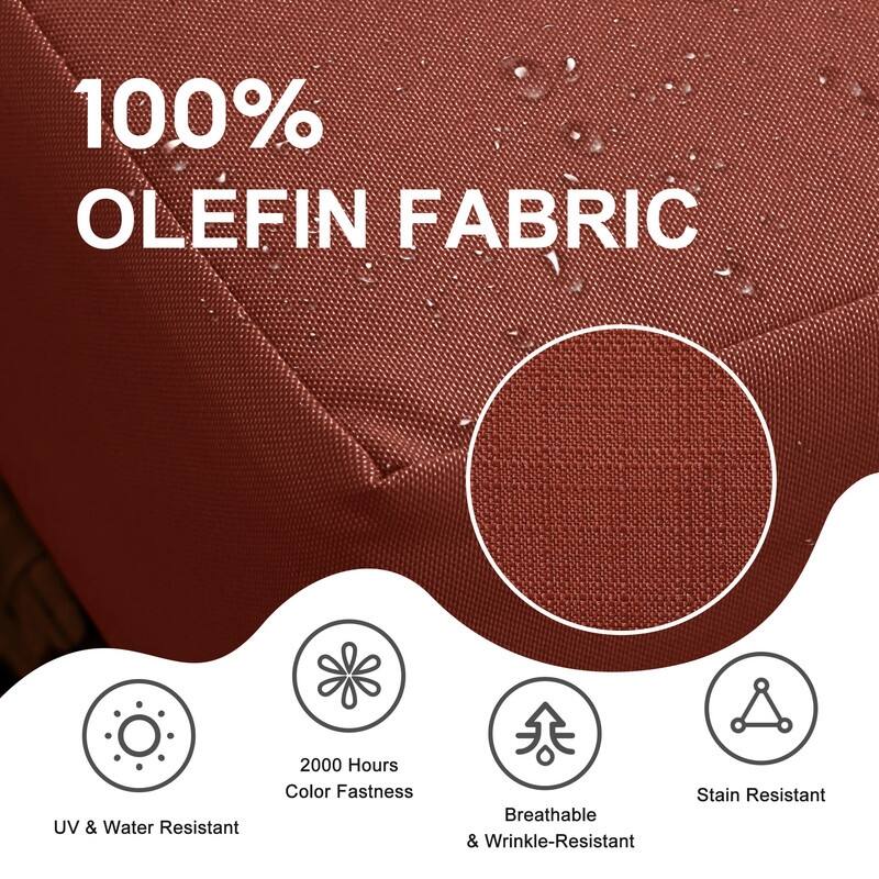 FINCATI 27" × 27" Sectional Cushion Slipcover, Outdoor Cushion Replacement Cover, Patio Seat Cover 27 Inches (COVER ONLY!)