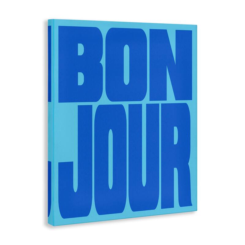 Stupell Bonjour Blue Tones Canvas Wall Art Design By House of Lulu