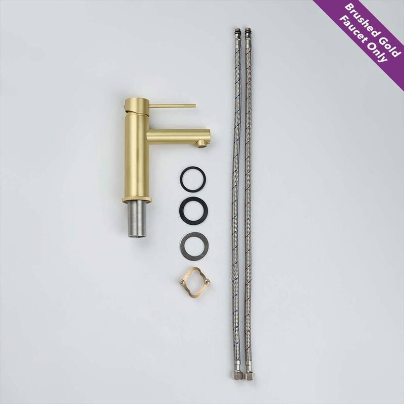 Luxury Solid Brass Single Hole Bathroom Faucet
