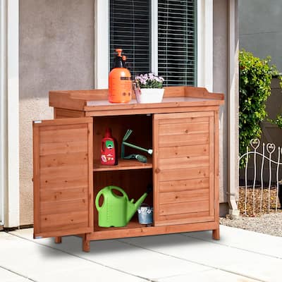 Outdoor Potting Bench Table