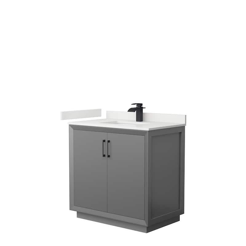 Strada 36-inch Single Vanity, Quartz Top
