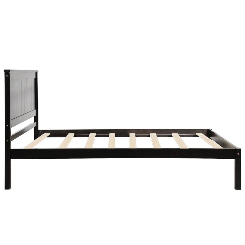 Twin/Full/Queen Wood Frame Platform Bed with Headboard