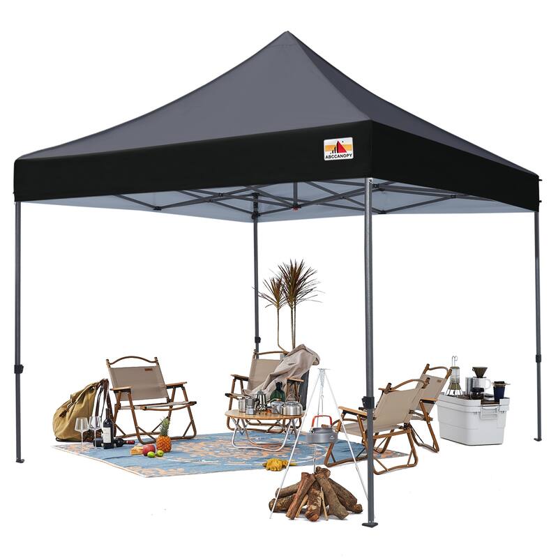 ABCCANOPY Outdoor Commercial Metal Patio Pop-Up Canopy - 10ftx10ft - Black