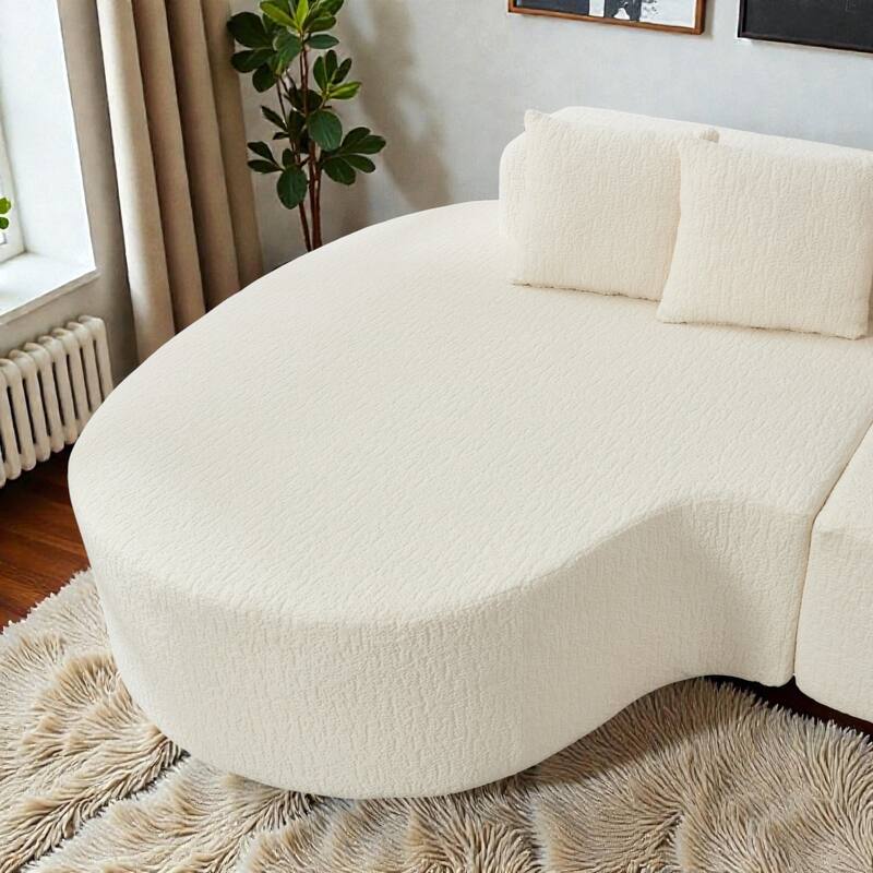 112.2" L-Shaped Boneless Sectional Sofa with Chaise, Chenille Upholstery, Memory Foam, No Assembly