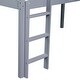 preview thumbnail 12 of 54, Wood Twin Loft Bed Kids Bed with Slide and Underbed Space