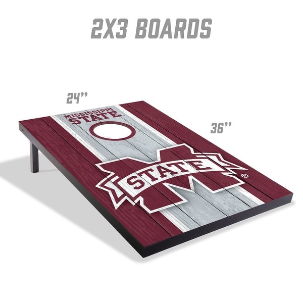 Mississippi State NCAA Compact 2x3 Tailgate Cornhole Board Set
