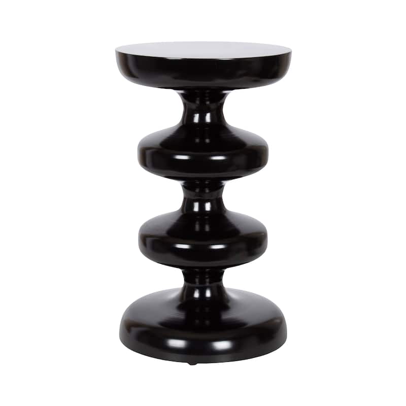 Kate and Laurel Fondi Metal Side Table - 12x12x21 - Black