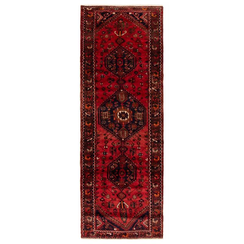 ECARPETGALLERY Hand-knotted Anadol Red Wool Rug - 3'7 x 9'9 - Red - 3'7 x 9'9