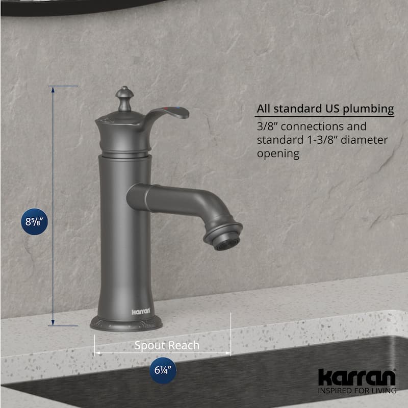 Karran USA KBF470 Vineyard 1.2 GPM Single Hole Bathroom Faucet