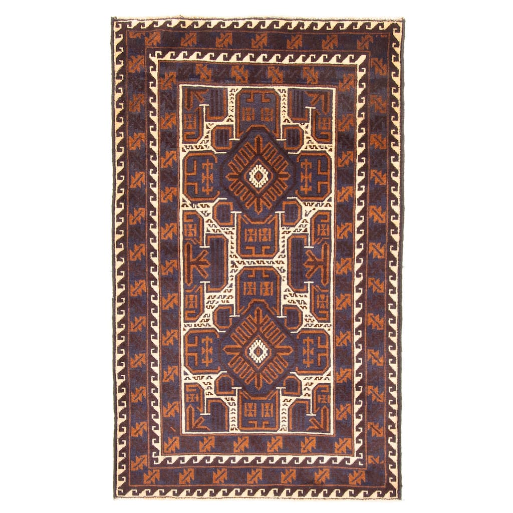 ECARPETGALLERY Hand-knotted Teimani Beige Wool Rug - 2'10 x 4'10