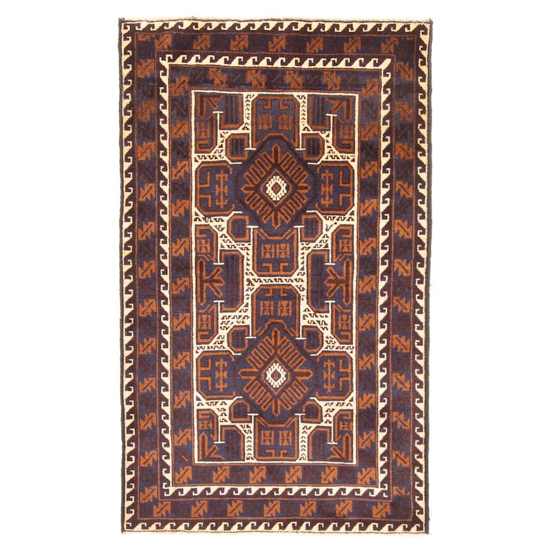 ECARPETGALLERY Hand-knotted Teimani Beige Wool Rug - 2'10 x 4'10