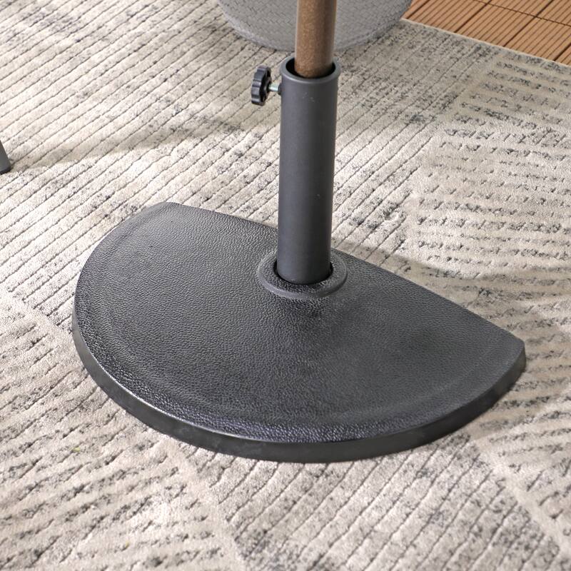Patio Half Round Umbrella Base Stand Outdoor Half Umbrella Base