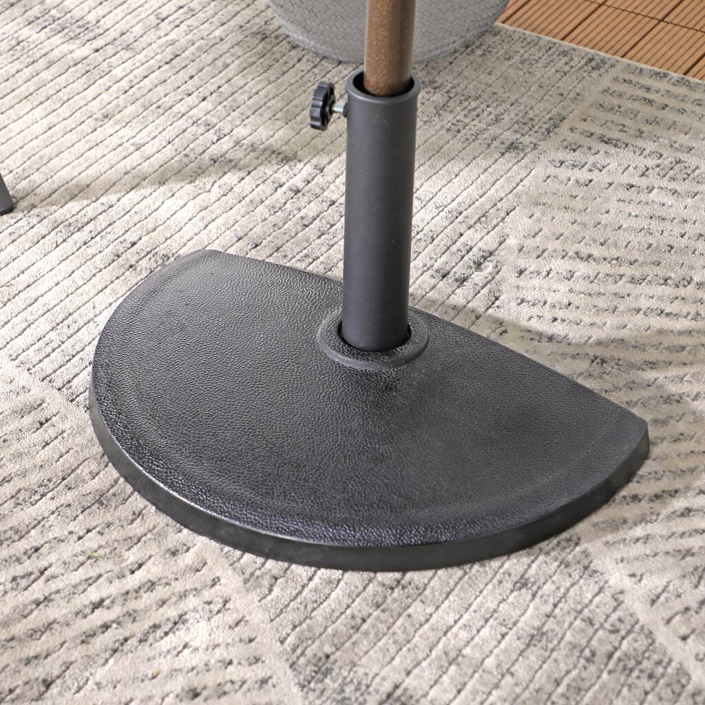 Patio Half Round Umbrella Base Stand Outdoor Half Umbrella Base