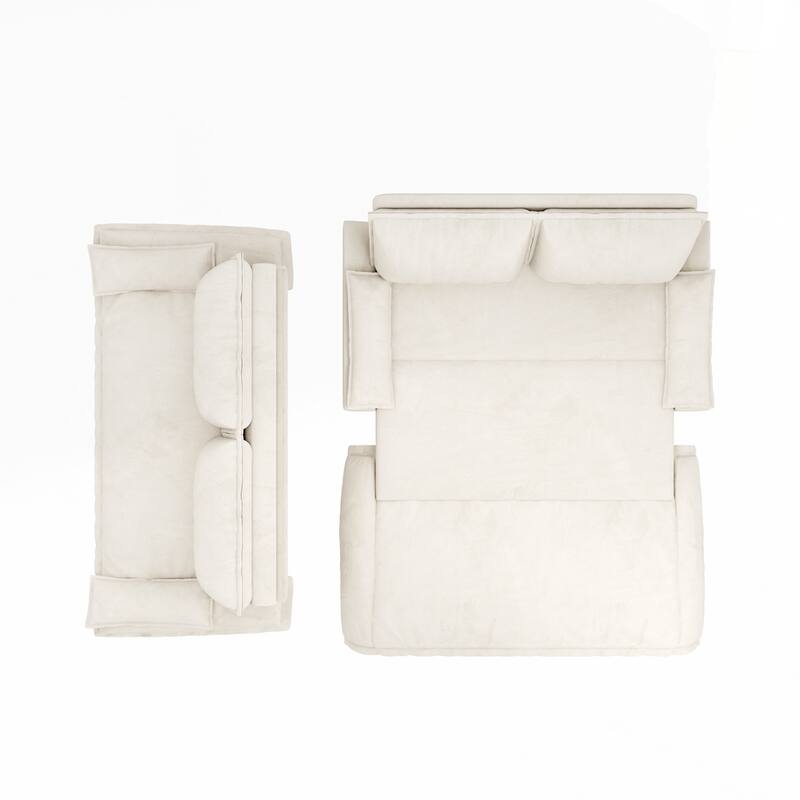 Convertible Sleeper Sofa Multi-Functional Velvet Loveseat Bed