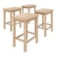 preview thumbnail 47 of 65, Now Furniture Solid Wood Backless Saddle Seat Counter Height Stool
