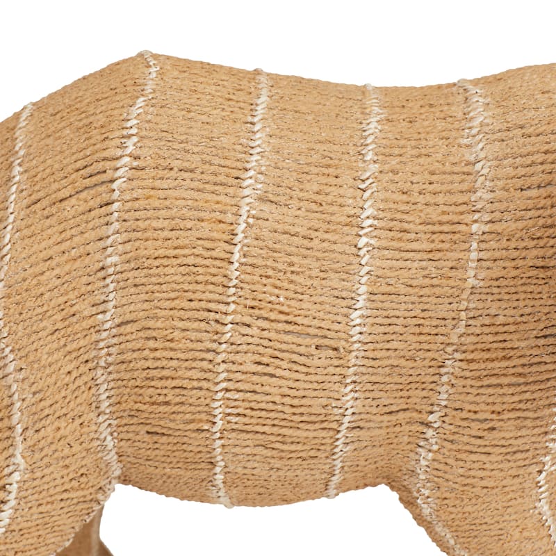 Beige Polystone Elephant Decorative Sculpture - 9 x 15 x 11