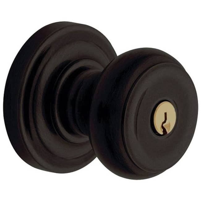 Baldwin Colonial Style Single Cylinder Keyed Entry Door Knob Set with - Oil Rubbed Bronze