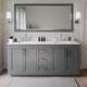 Option Dark Gray / White Quartz Top / Brushed Nickel