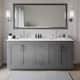 Option Dark Gray / White Quartz Top / Brushed Nickel