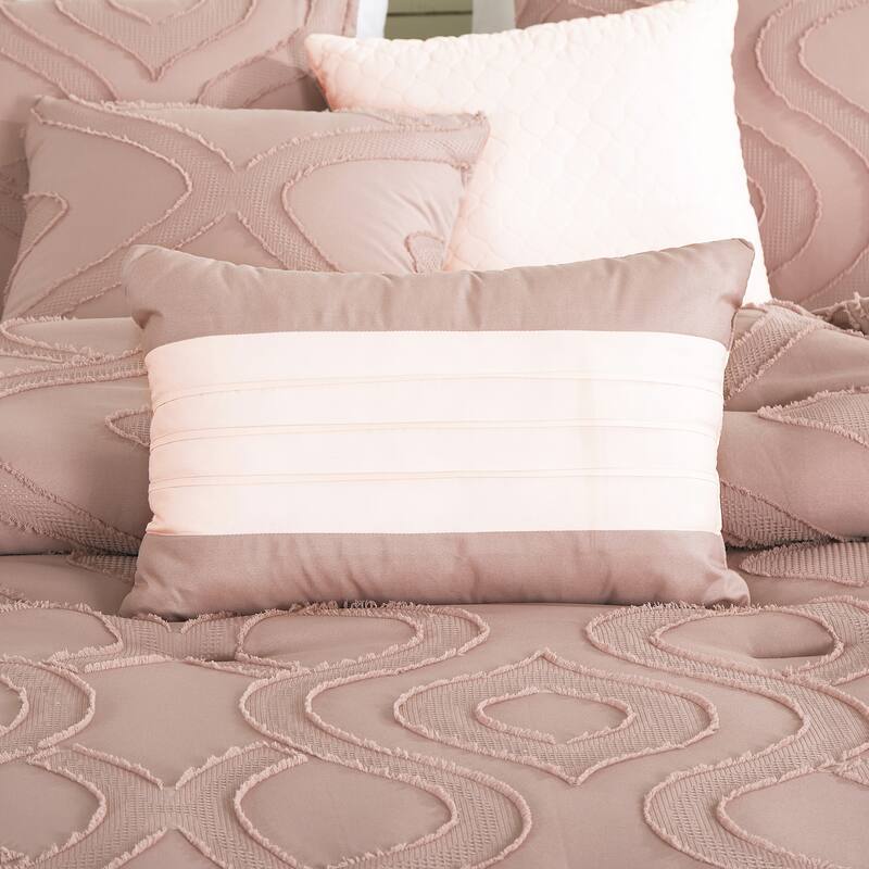 Wellco Inara Bedding Comforter Set Bed In A Bag ,7 Pieces