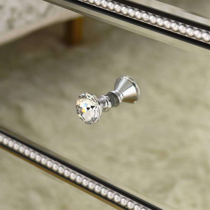 Flash Silver Mirror Three Drawer Cabinet 