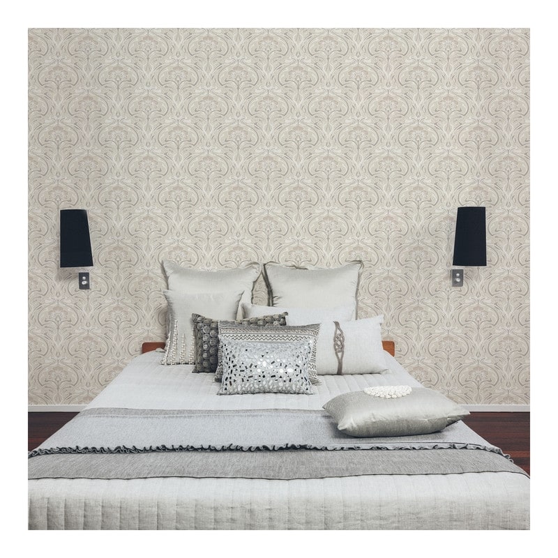 Crown Donovan Cream Nouveau Floral Wallpaper - 20.5 x 396 x 0.025