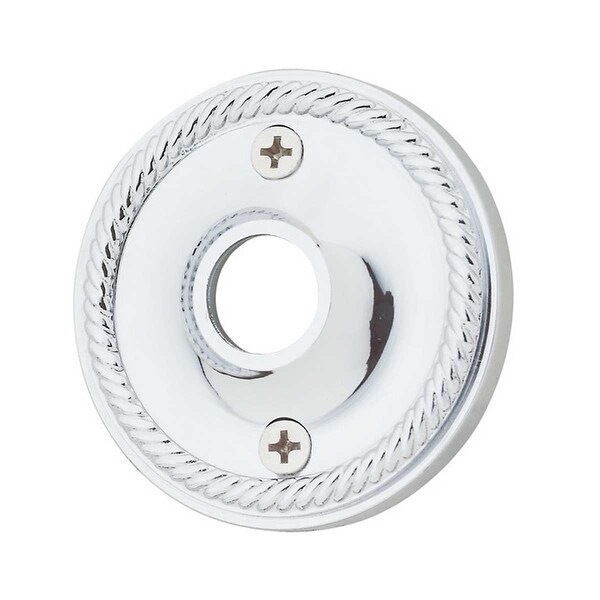 Pair Roped Rosette Chrome Brass 2 1/2 Passage Knob | Renovator's Supply